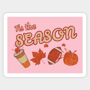 Tis the Season Autumn Gnomes Football Pumpkin 2023 Sticker